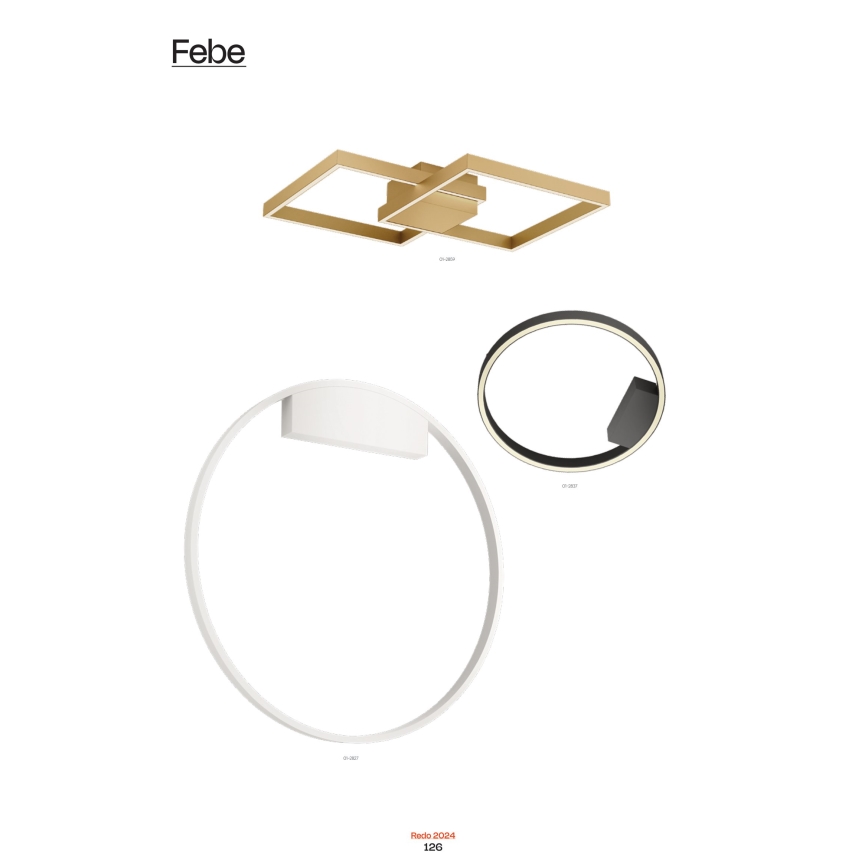 Redo 01-2819 - Dæmpbar LED-væglampe FEBE LED/24W/230V sort
