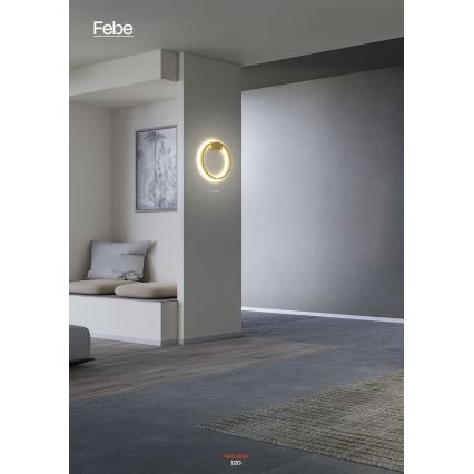 Redo 01-2819 - LED vægspot dæmpbar FEBE LED/24W/230V sort