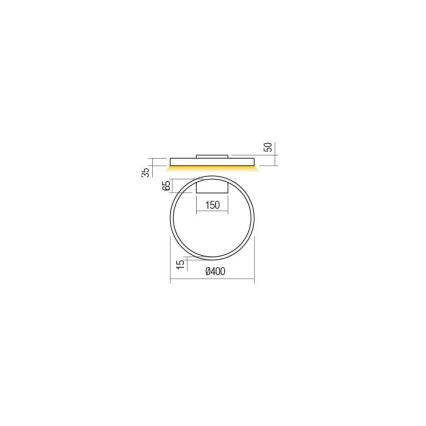 Redo 01-2835 - LED vægspot dæmpbar FEBE LED/24W/230V guldfarvet