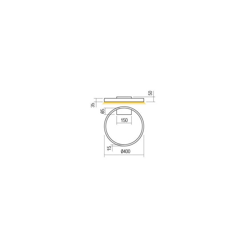 Redo 01-2835 - LED vægspot dæmpbar FEBE LED/24W/230V guldfarvet