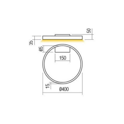 Redo 01-2837 - LED vægspot dæmpbar FEBE LED/24W/230V sort