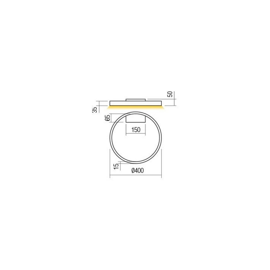 Redo 01-2837 - LED vægspot dæmpbar FEBE LED/24W/230V sort