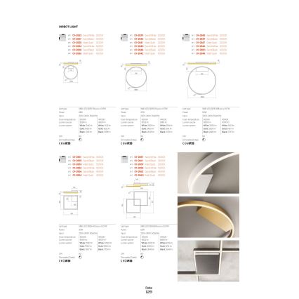 Redo 01-2865 - Dæmpbar LED-pendel med kabelophæng FEBE LED/37W/230V guldfarvet
