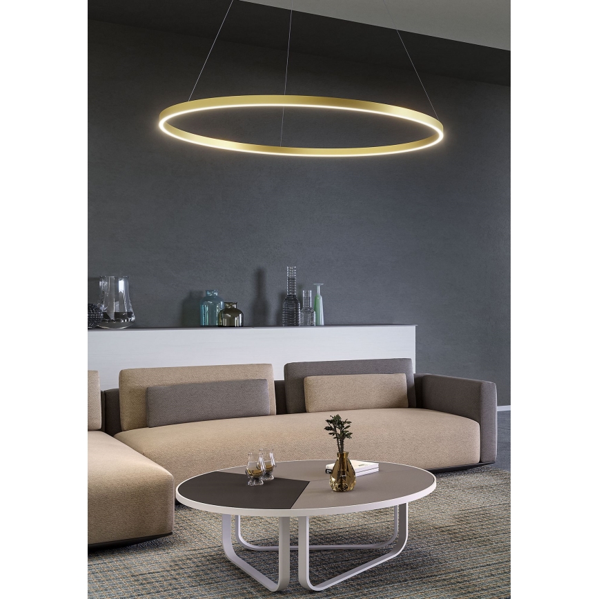Redo 01-2889 - Dæmpbar LED-lysekrone på wire FEBE LED/62W/230V guld