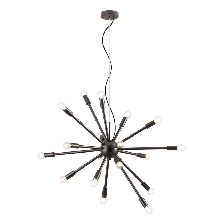 Redo 01-2936 - Pendel STELLAR 18xE14/25W/230V sort
