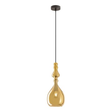 Redo 01-2937 - Pendel på kabel AMBIX 1xE27/42W/230V Ø 18 cm guld