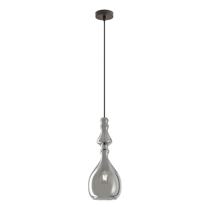 Redo 01-2938 - Pendel med kabel AMBIX 1xE27/42W/230V Ø 18 cm grå