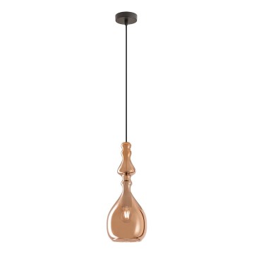 Redo 01-2939 - Pendel på kabel AMBIX 1xE27/42W/230V Ø 18 cm brun