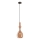 Redo 01-2939 - Pendel på kabel AMBIX 1xE27/42W/230V Ø 18 cm brun