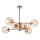 Redo 01-2943 - Pendellampe MUNDI 6xE14/28W/230V kobber