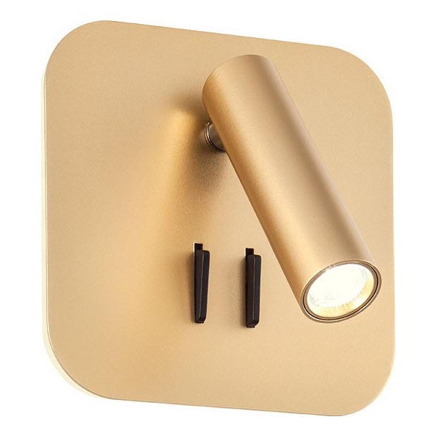 Redo 01-2977 - LED væglampe QUDA LED/6W/230V + LED/3W 3000K CRI 90 USB guld