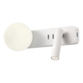 Redo 01-2991 - LED væglampe OASIS LED/3W/230V + 1xG9/10W USB CRI 90 hvid