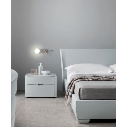 Redo 01-2993 - LED-væglampe OASIS LED/3W/230V + 1xG9/10W USB CRI 90 blank krom