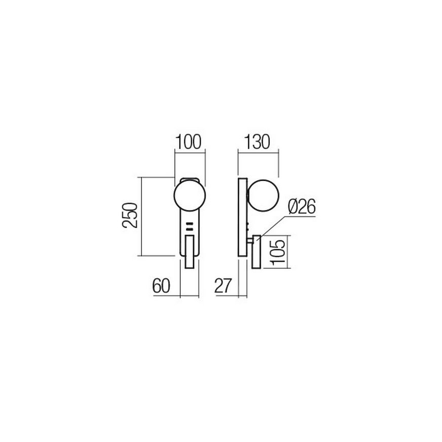 Redo 01-2994 - LED væglampe OASIS LED/3W/230V + 1xG9/10W USB CRI 90 sort