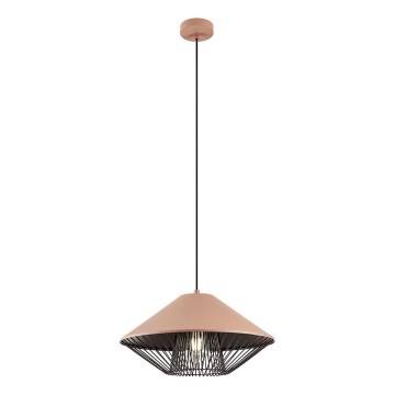 Redo 01-3005 - Pendel på kabel GRILL 1xE27/42W/230V Ø 39,6 cm sort/brun