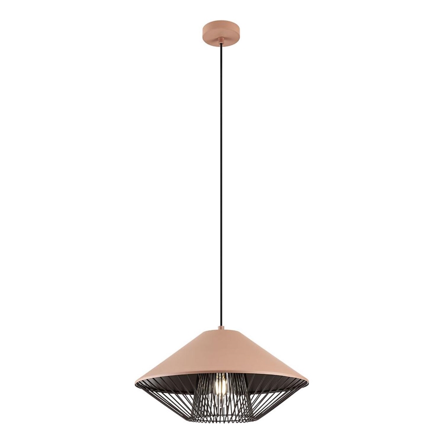 Redo 01-3005 - Pendel på kabel GRILL 1xE27/42W/230V Ø 39,6 cm sort/brun