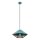 Redo 01-3006 - Pendel på ledning GRILL 1xE27/42W/230V Ø 39,6 cm sort/turkis
