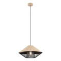 Redo 01-3007 - Pendel på ledning GRILL 1xE27/42W/230V Ø 39,6 cm sort/beige