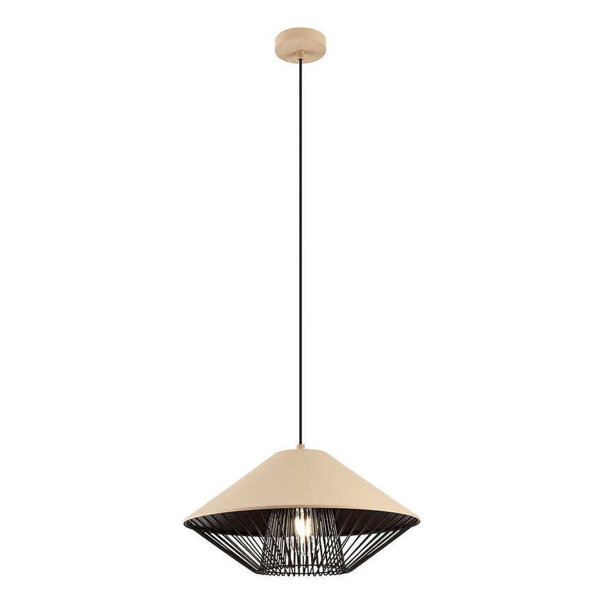 Redo 01-3007 - Pendel på ledning GRILL 1xE27/42W/230V Ø 39,6 cm sort/beige