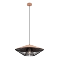 Redo 01-3009 - Pendel på kabel GRILL 1xE27/42W/230V Ø 49,5 cm sort/brun