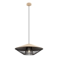 Redo 01-3011 - Pendel på ledning GRILL 1xE27/42W/230V Ø 49,5 cm sort/beige