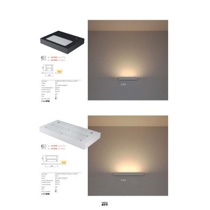 Redo 01-3016 - LED væglampe LAMINA 2xLED/15W/230V CRI 90 sort