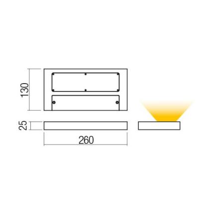 Redo 01-3016 - LED væglampe LAMINA 2xLED/15W/230V CRI 90 sort