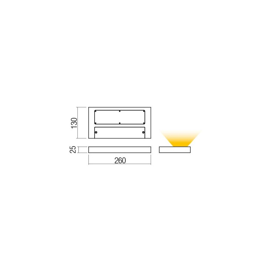 Redo 01-3016 - LED væglampe LAMINA 2xLED/15W/230V CRI 90 sort
