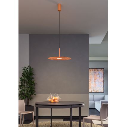 Redo 01-3045 - LED-lysekrone på wire LAKE LED/13W/230V CRI 90 Ø 50 cm orange