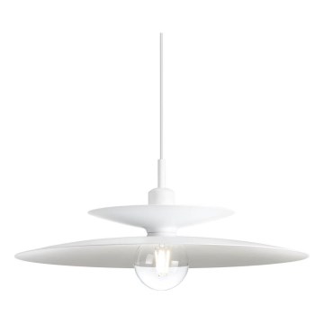 Redo 01-3048 - Pendel med ledning GUNNAR 1xE27/42W/230V Ø 50 cm hvid