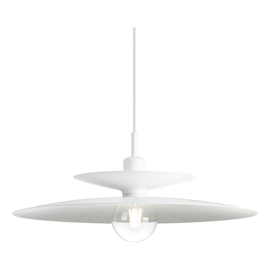 Redo 01-3048 - Pendel med ledning GUNNAR 1xE27/42W/230V Ø 50 cm hvid