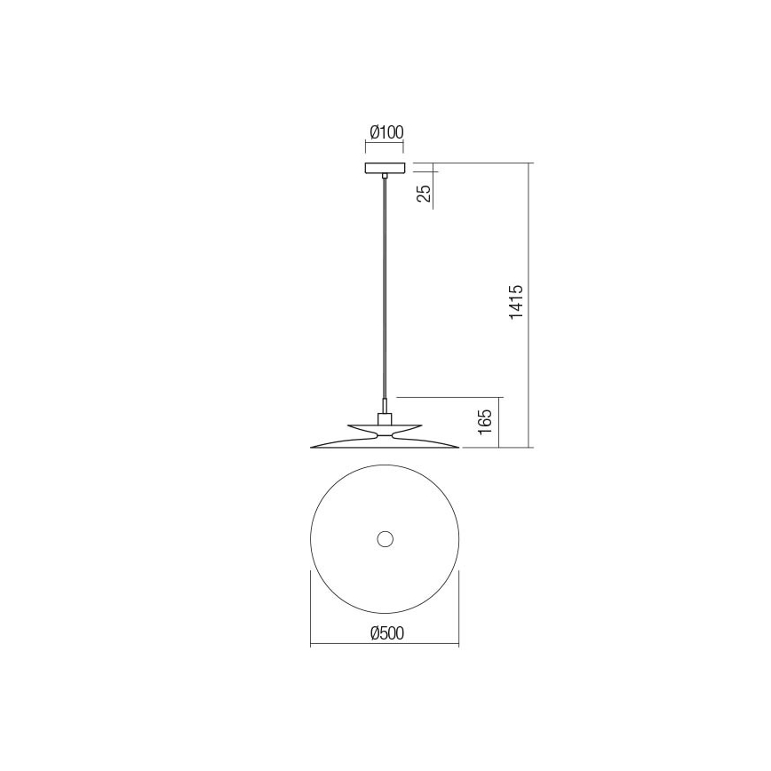 Redo 01-3050 - Pendel på kabel GUNNAR 1xE27/42W/230V Ø 50 cm, grøn