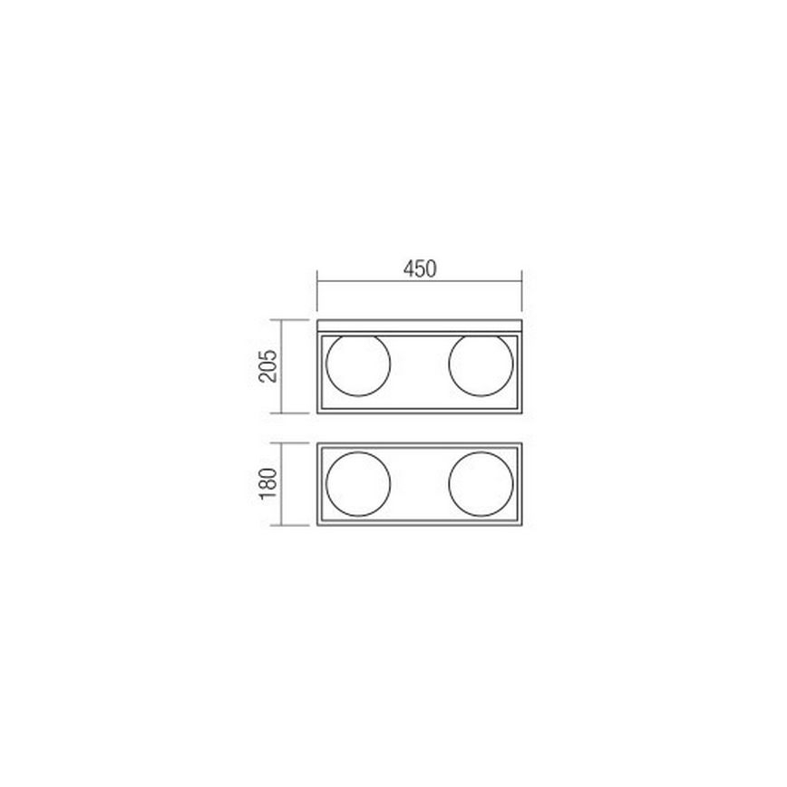 Redo 01-3054 - Loftlampe ZODIAC 2xE14/28W/230V