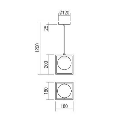 Redo 01-3056 - Pendel ZODIAC 1xE14/28W/230V