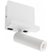 Redo 01-3083 - LED vægspot PANEL LED/3,5W/230V USB hvid