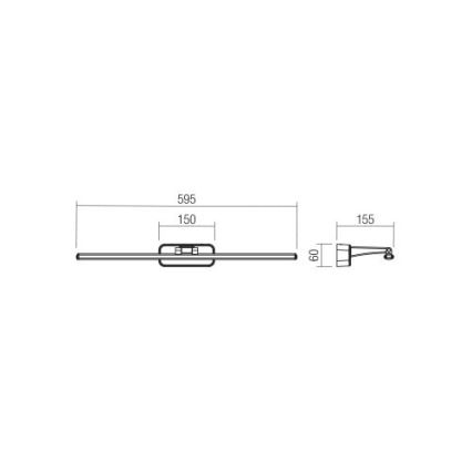 Redo 01-3085 - LED gallerilampe STEAM LED/12W/230V hvid