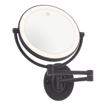 Redo 01-3088 - LED kosmetikspejl m. touch-funktion dæmpbar SELFIE LED/7W/230V 3000/4000/6000K sort