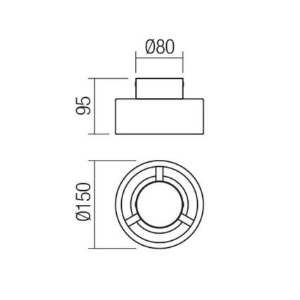 Redo 01-3096 - LED loftlampe PUNKT LED/6W/230V hvid