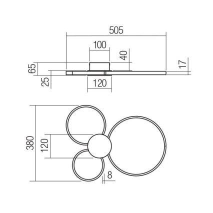 Redo 01-3105 - LED loftlampe ATOM LED/20W/230V