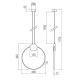 Redo 01-3106 - LED pendel ATOM LED/11W/230V diameter 40 cm
