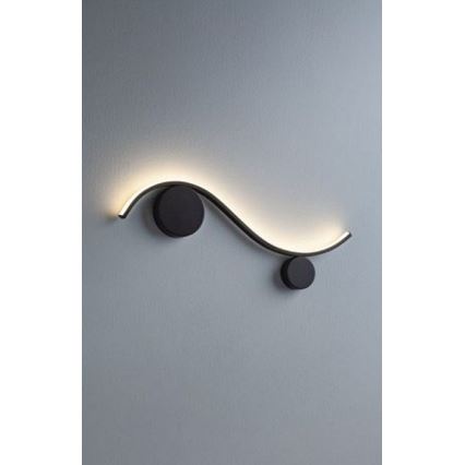 Redo 01-3110 - LED væglampe WAVE LED/9W/230V sort