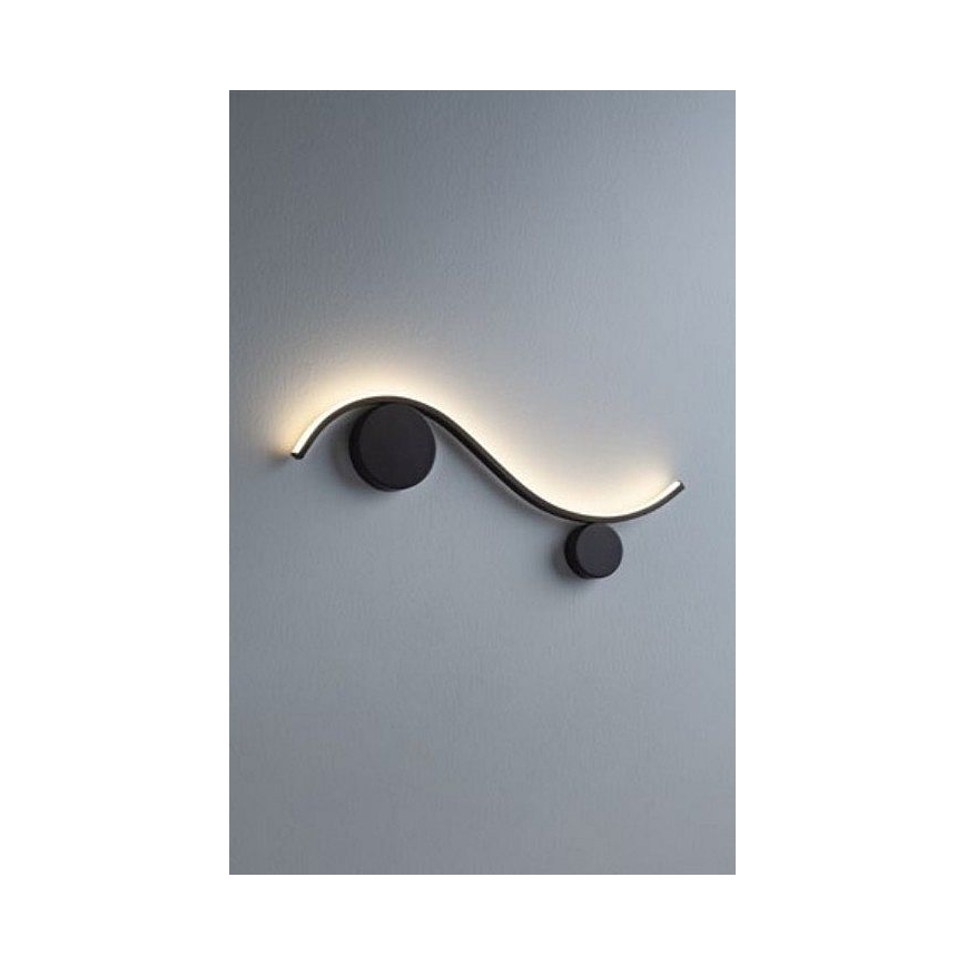 Redo 01-3110 - LED væglampe WAVE LED/9W/230V sort