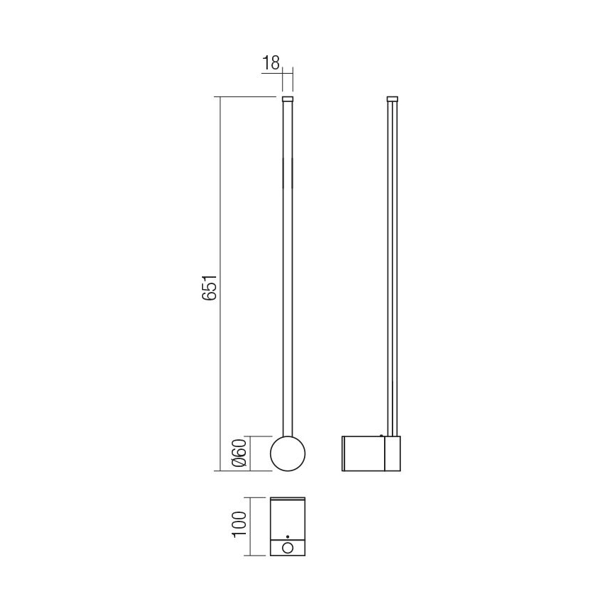 Redo 01-3120 - LED væglampe TABOO LED/9W/230V hvid