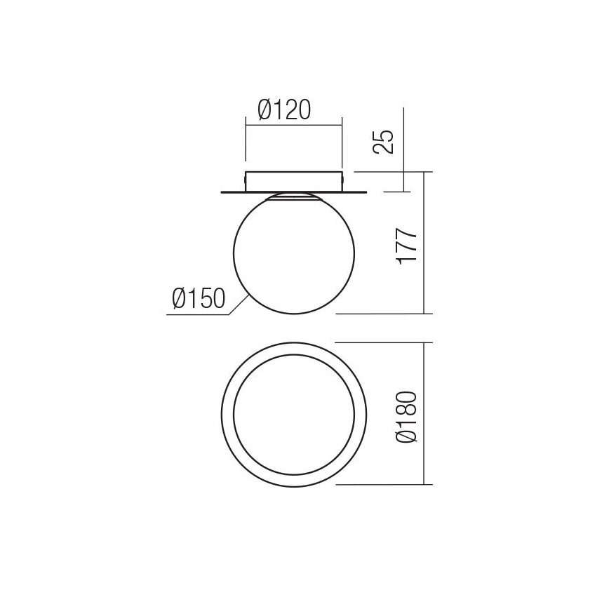 Redo 01-3129 - Loftlampe HAIKU 1xE14/28W/230V diameter 18 cm sort