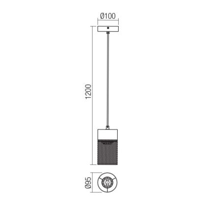Redo 01-3141 - Pendel STEM 1xE27/42W/230V