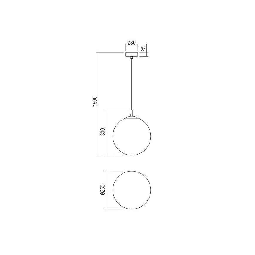 Redo 01-3153 - Pendel BOWLING 1xE27/42W/230V guldfarvet