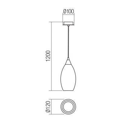 Redo 01-3189 - Pendel TANNER 1xE14/28W/230V diameter 12 cm