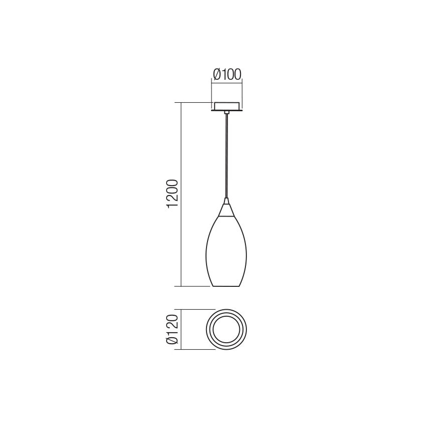 Redo 01-3189 - Pendel TANNER 1xE14/28W/230V diameter 12 cm