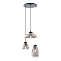 Redo 01-3197 - Pendel LUKE 3xE27/42W/230V diameter 46 cm sort