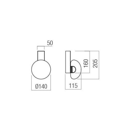 Redo 01-3239 - LED væglampe SINCLAIR LED/6,5W/230V CRI 93 IP21 guldfarvet